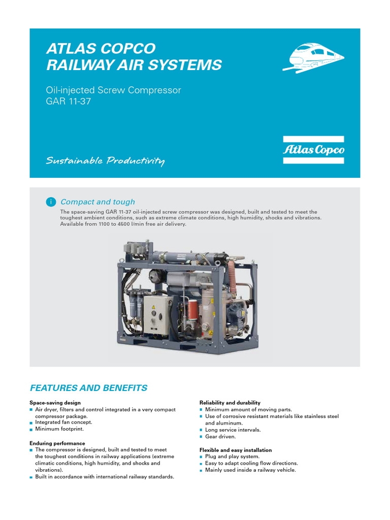 Oil Injected Screw GAR 11-37 | PDF