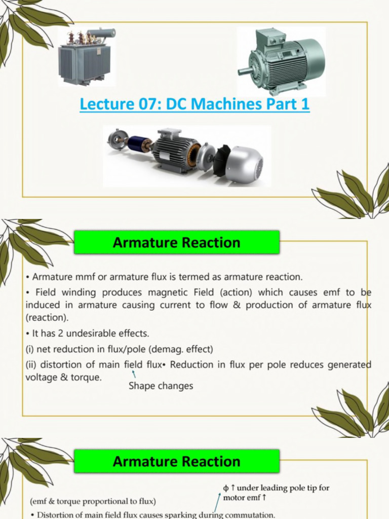 Lecture-07 - DC Machines Part-01 | PDF