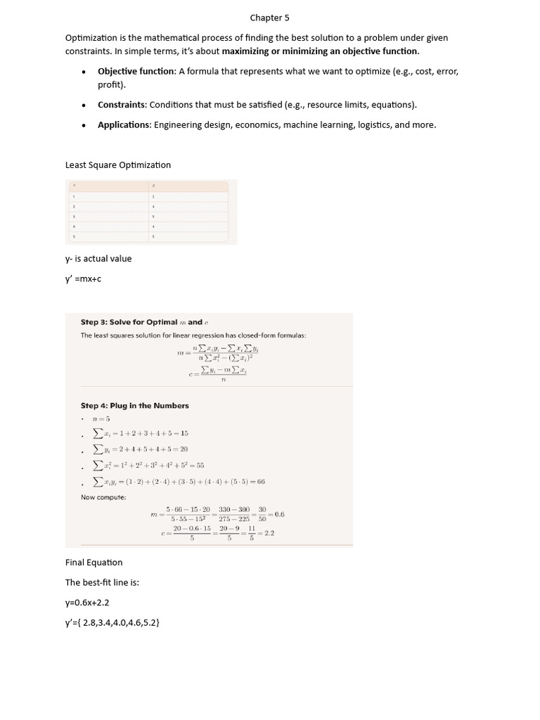 WINSEM2025-26 VL MDI3002 00100 TH 2026-03-06 Least-Square | PDF