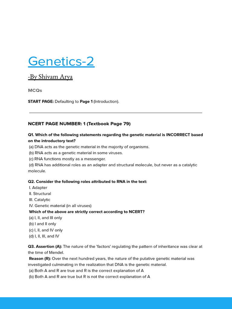 Genetics 2 | PDF | Gene | Rna