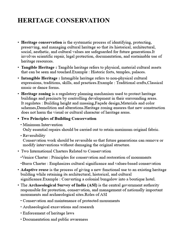 Heritage Conservation | PDF | Cultural Heritage | Historic Preservation