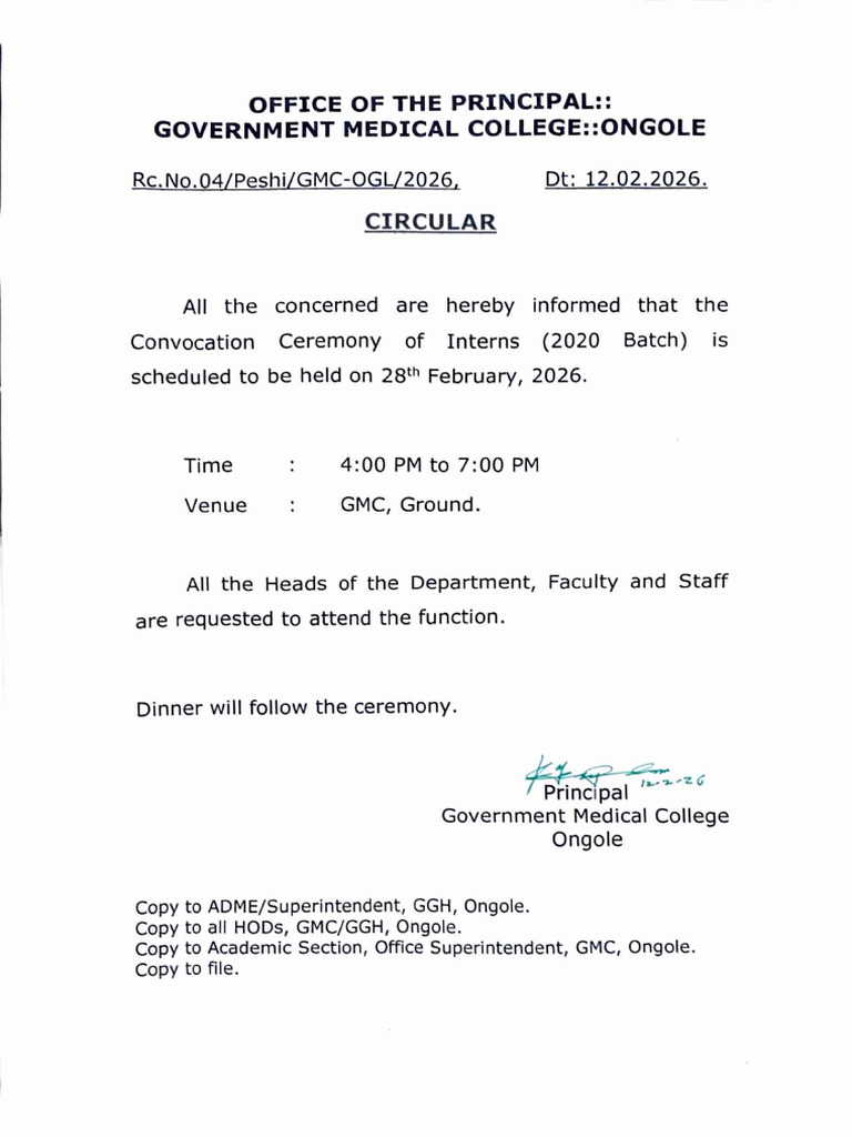 Convocation Day Circular | PDF