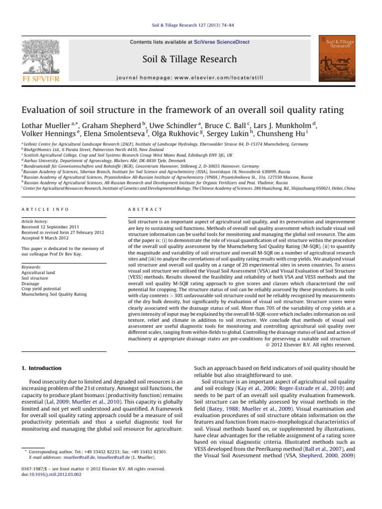 Evaluation of Soil Structure in The Fram | PDF | Soil | Topsoil