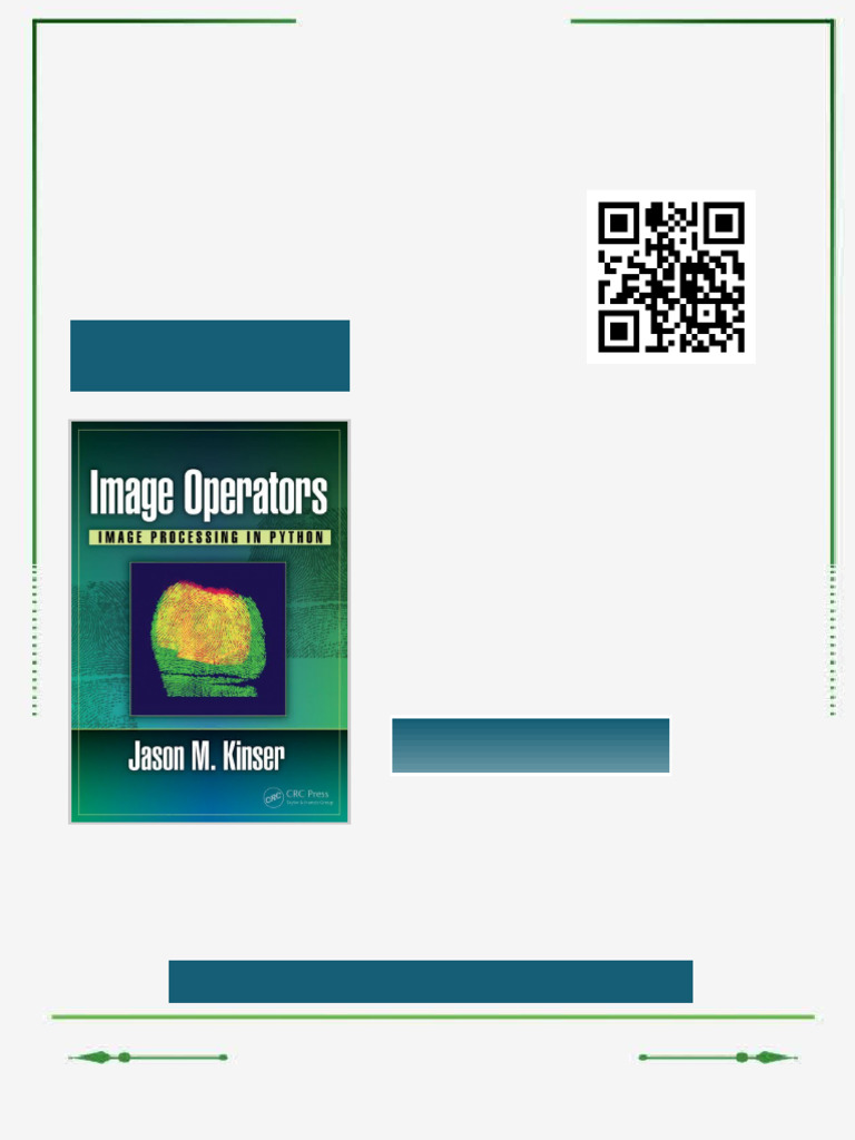 Image Operators: Image Processing in Python 1st Edition Jason M. Kinser ...
