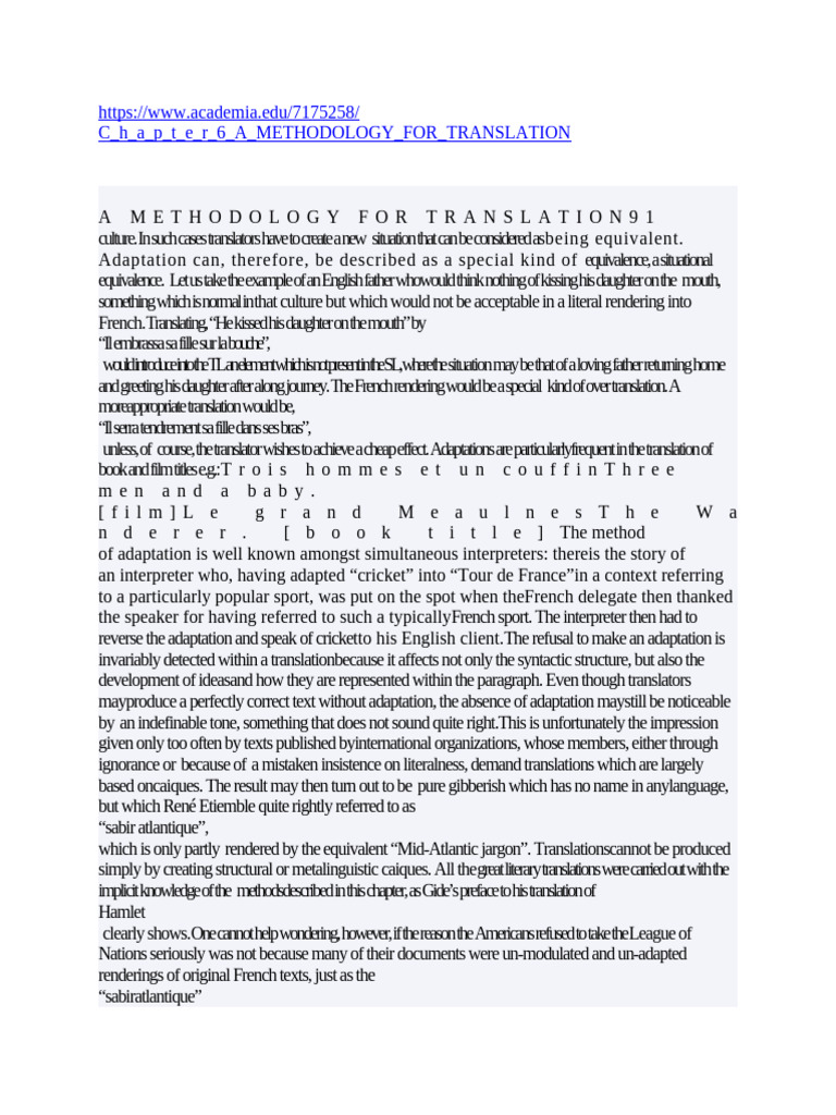 A Methodology of Translation | PDF | Translations | Linguistics