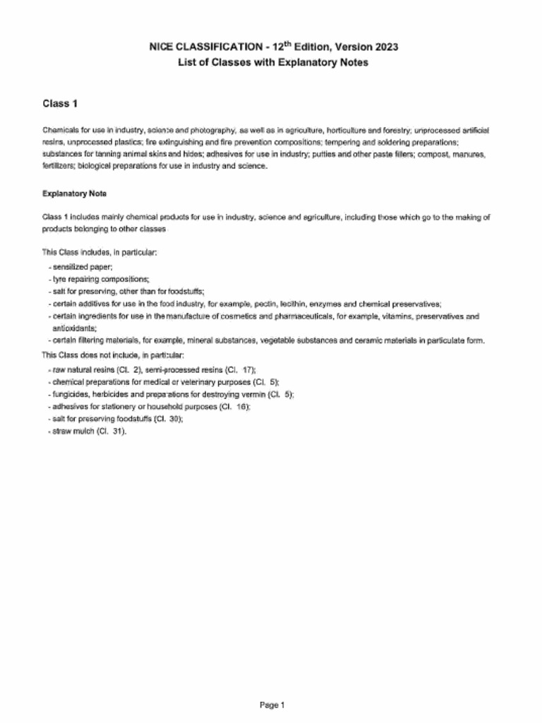 12 23 Class Headings Expl Notes | PDF