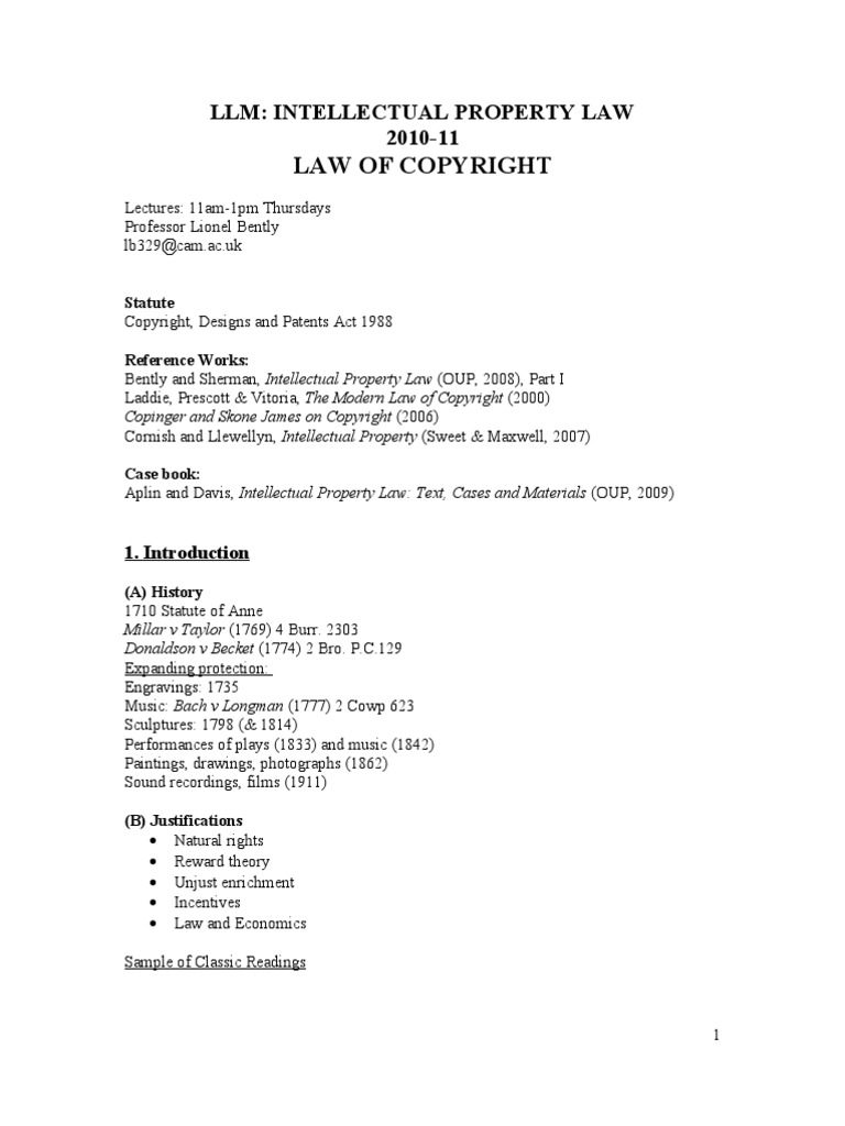 Ip Doc of Copyright Summary | PDF | Freedom Of Expression Law | Copyright