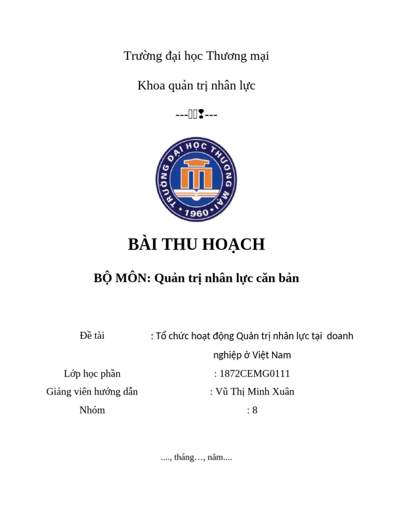 (123doc) To Chuc Hoat Dong Quan Tri Nhan Luc Tai Doanh Nghiep o Viet ...