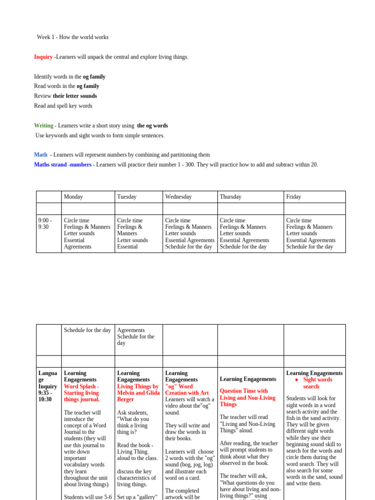Unit 4 Week 1 Lessons 25 - 26 | PDF