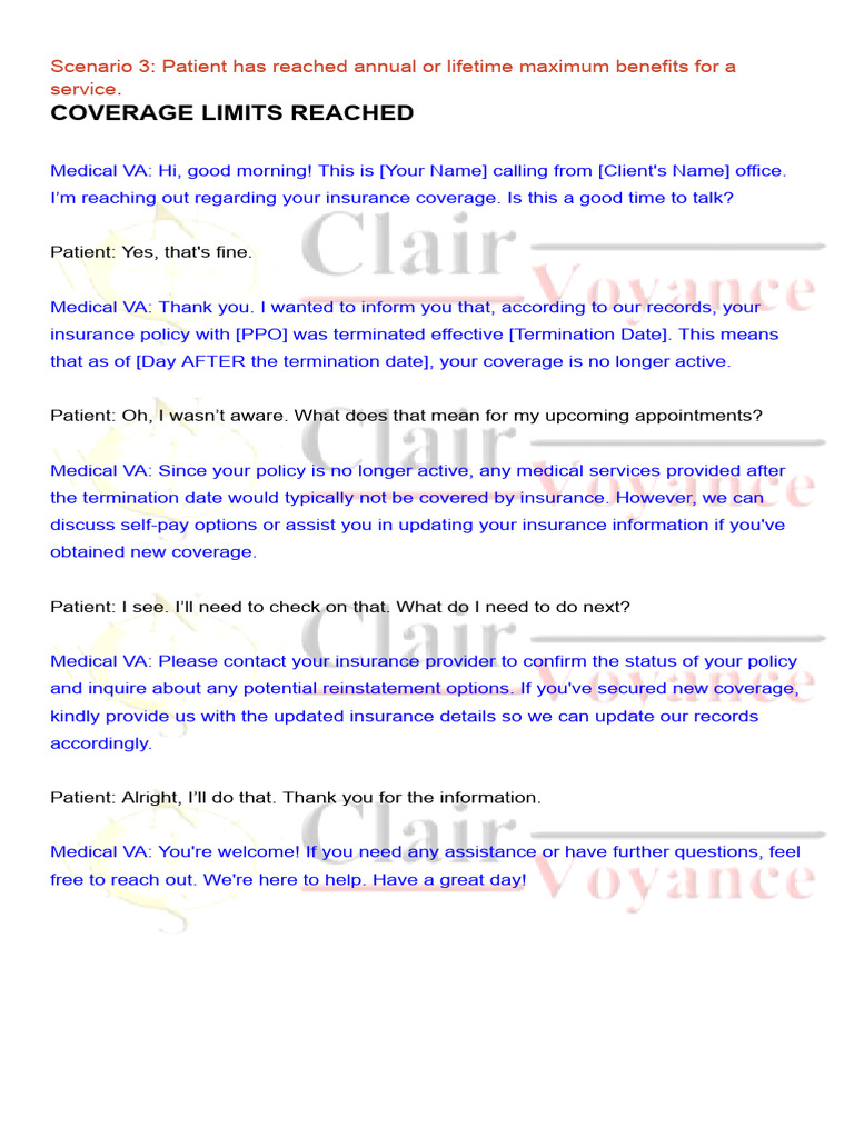 Scenario 3 - Coverage Limits Reached | PDF