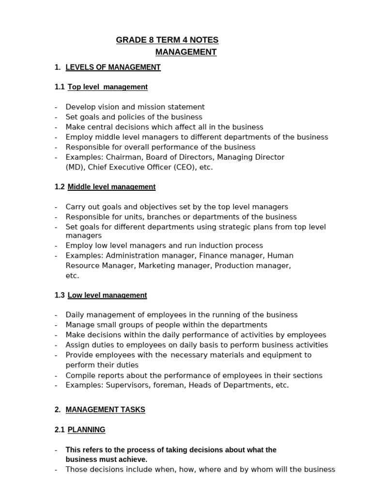 Grade 8 Term 4 Notes | PDF