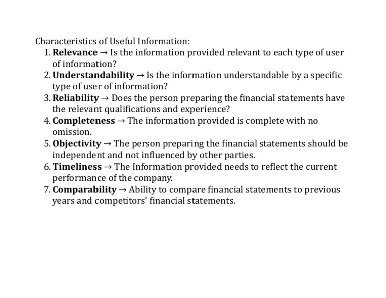 Characteristics of Useful Information | PDF