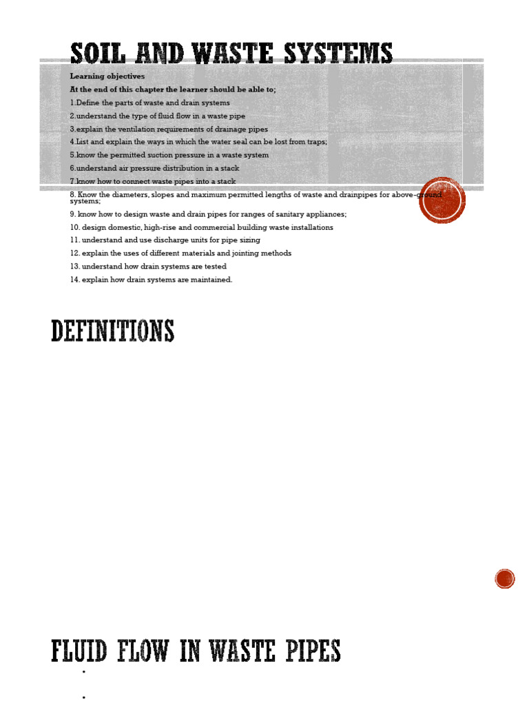 Soil and Waste Systems - Final | PDF | Sanitary Sewer | Storm Drain