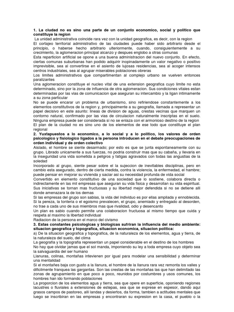 Carta de Atenas Resumen  Calle  Peatonal