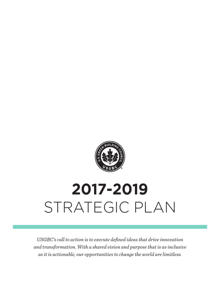Usgbc Strategic Plan 2017 Final | PDF | Green Building | Sustainability