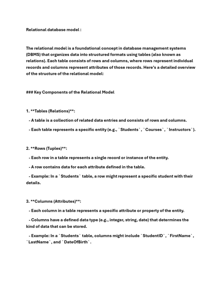 Rdbms Unit 2 | PDF | Relational Model | Relational Database