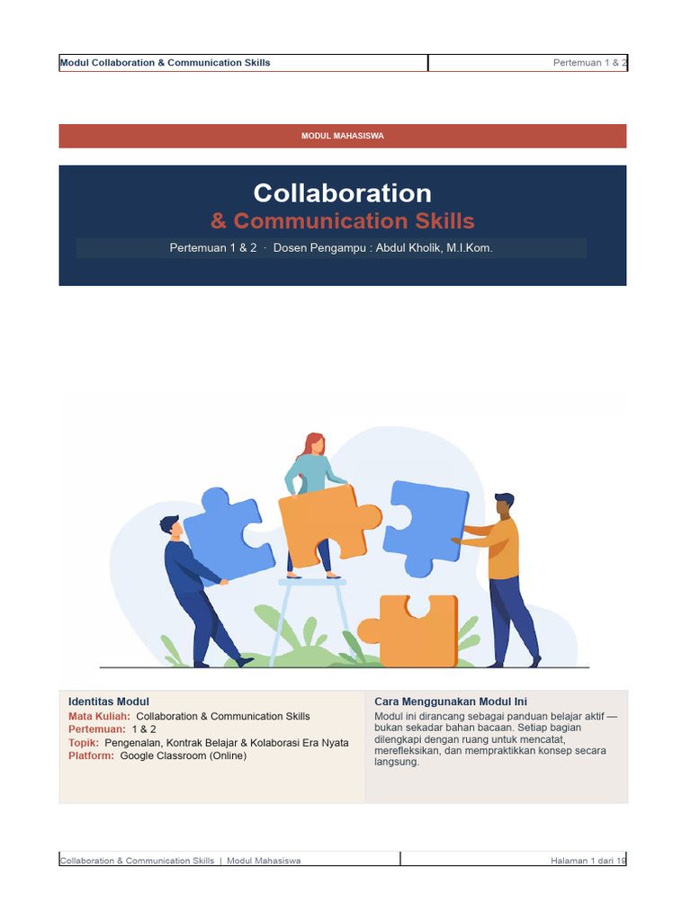 Modul Materi 1 Dan 2 Collaborations and Communications Skills | PDF