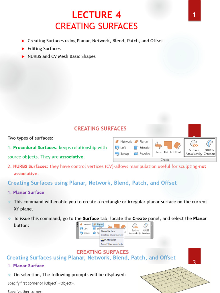 autoCAD Yr2 2025-2026 Lecture 4 | PDF | Curvature | Geometric Shapes