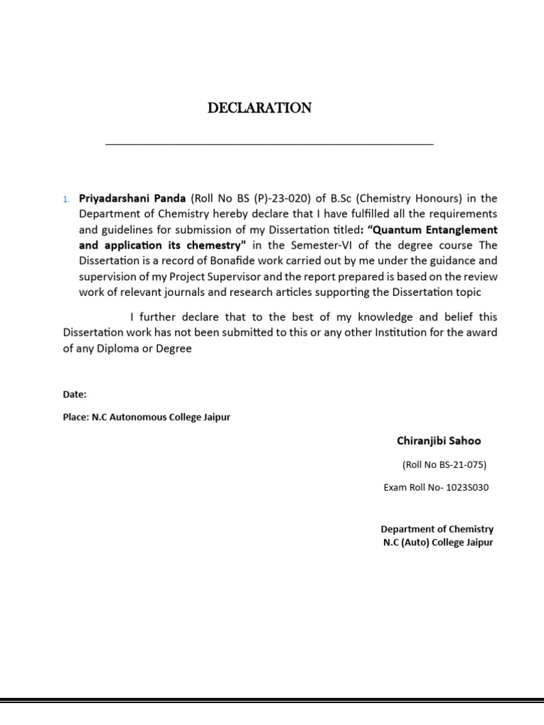 Declaration | PDF