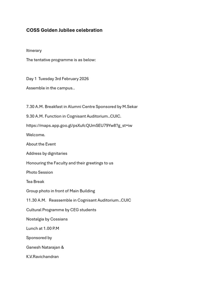 COSS GJ Celebration | PDF