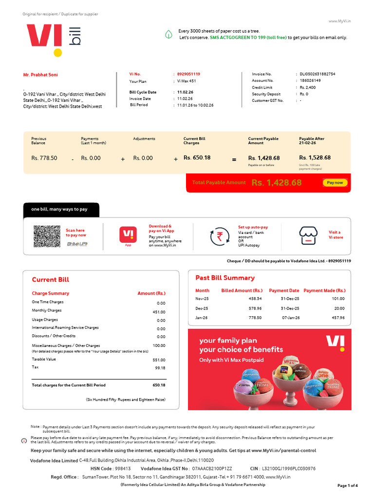 Bill Invoice | PDF | Payments