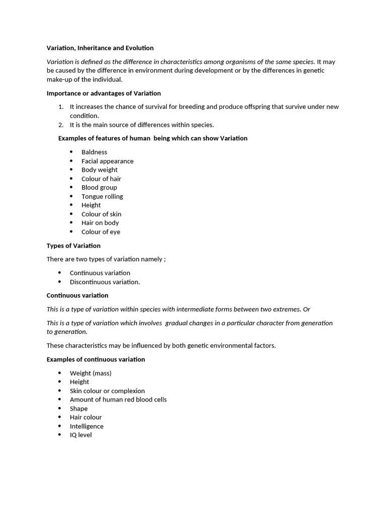Variation, Inheritance and Evolution | PDF | Dominance (Genetics ...