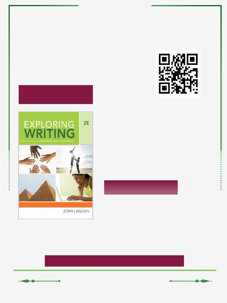 Exploring Writing Sentences and Paragraphs 2nd Edition John Langan ...