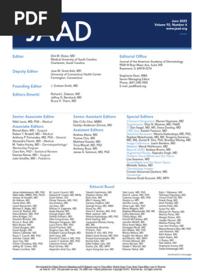 JAAD Vol 92, Issue 6 (1 June 2025) 2 | PDF | Doctor Of Medicine