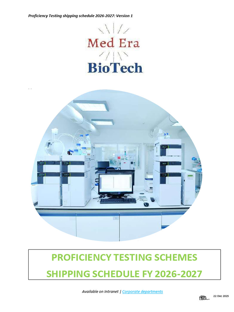 PROFICIENCY - TESTING - SCHEMES - SHIPPING - SCHEDULE - FY - 2026-2027 ...