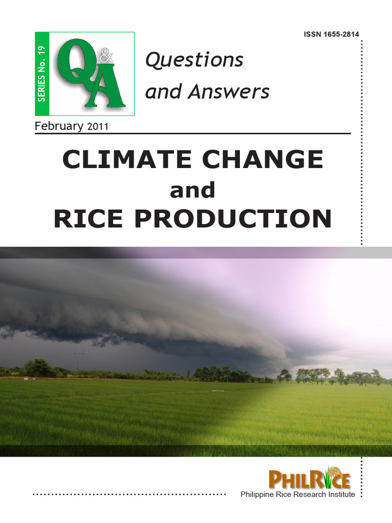 Climate Change and Rice Production | PDF | Greenhouse Gas | Climate Change