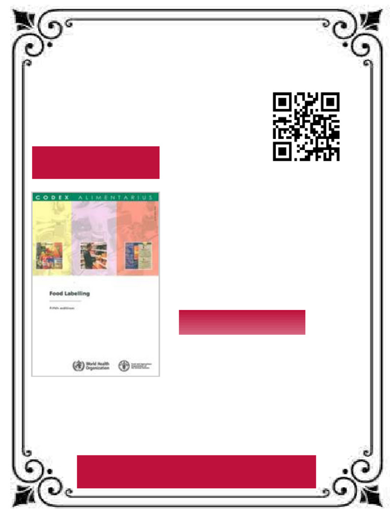 Food Labelling 5 BKLT Edition Joint Fao Who Codex Alimentarius Commiss ...