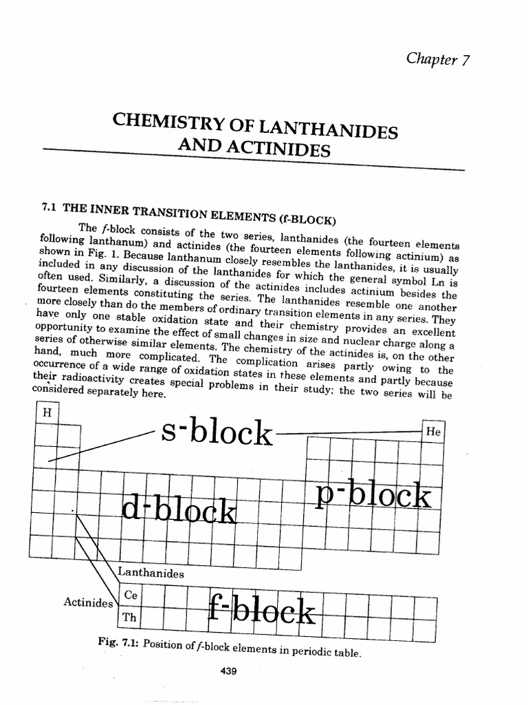 Notes by FAJAR Chemistry of F-BLOCK Element | PDF
