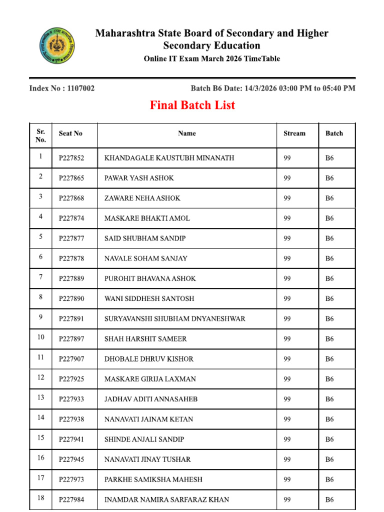 Batch B6 25-26 | PDF