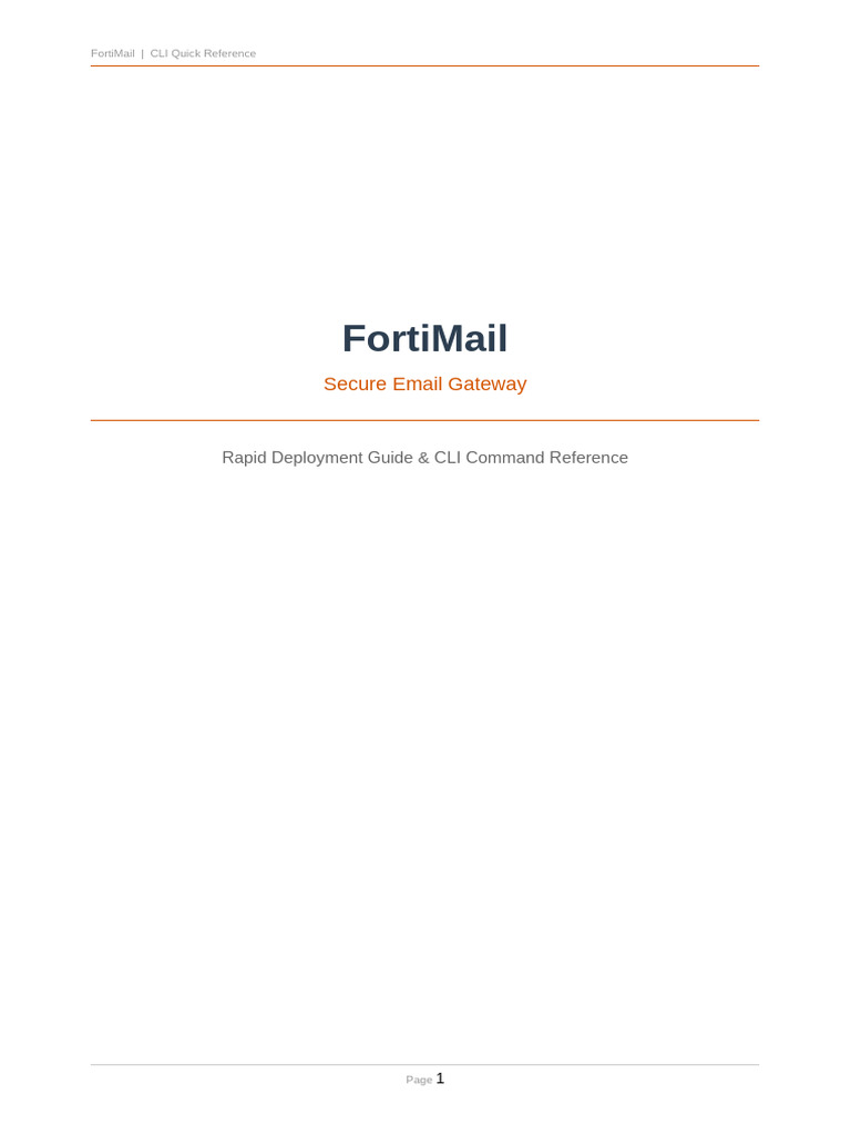 FortiMail Rapid Startup and CLI Reference | PDF | File Transfer ...
