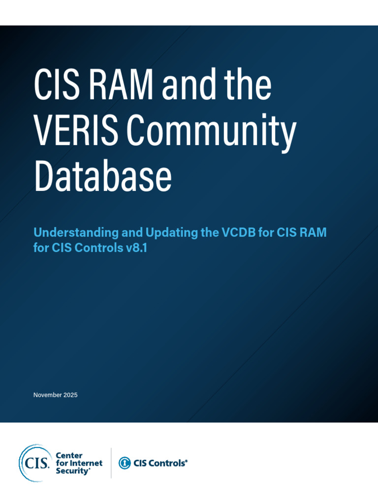 CIS RAM v2.2 VERIS Community Database 20251105 | PDF | Risk | Computer ...