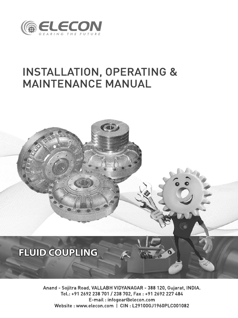 Elecon Fluid Coupling Installation Maintenance Manual | PDF | Screw ...