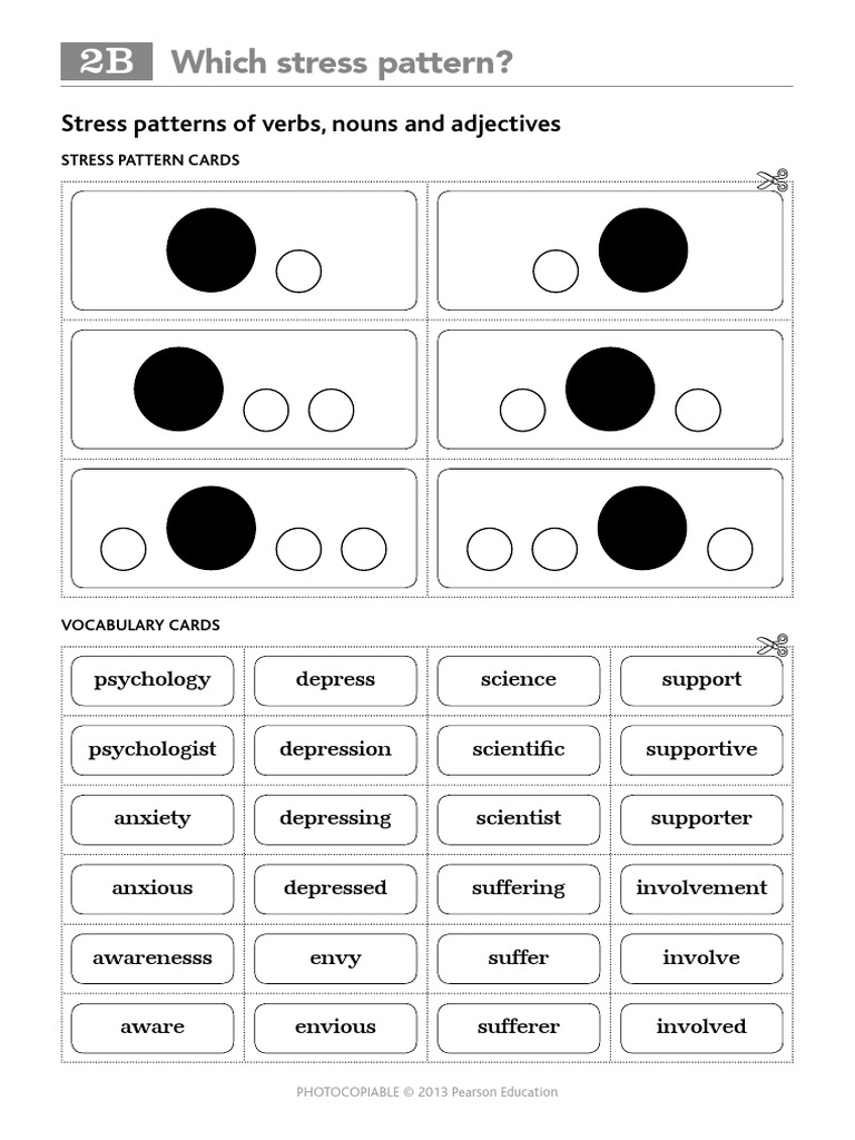 Which Stress Pattern?: Stress Patterns of Verbs, Nouns and Adjectives | PDF