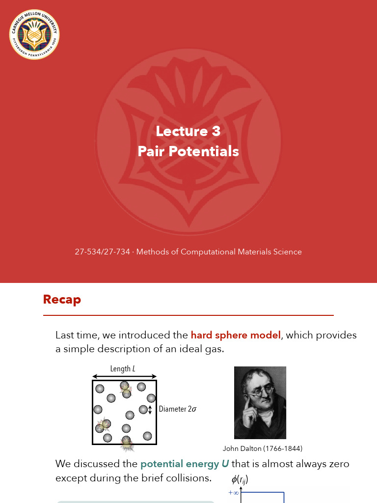 Lecture 03 | PDF | Physical Chemistry | Physical Sciences