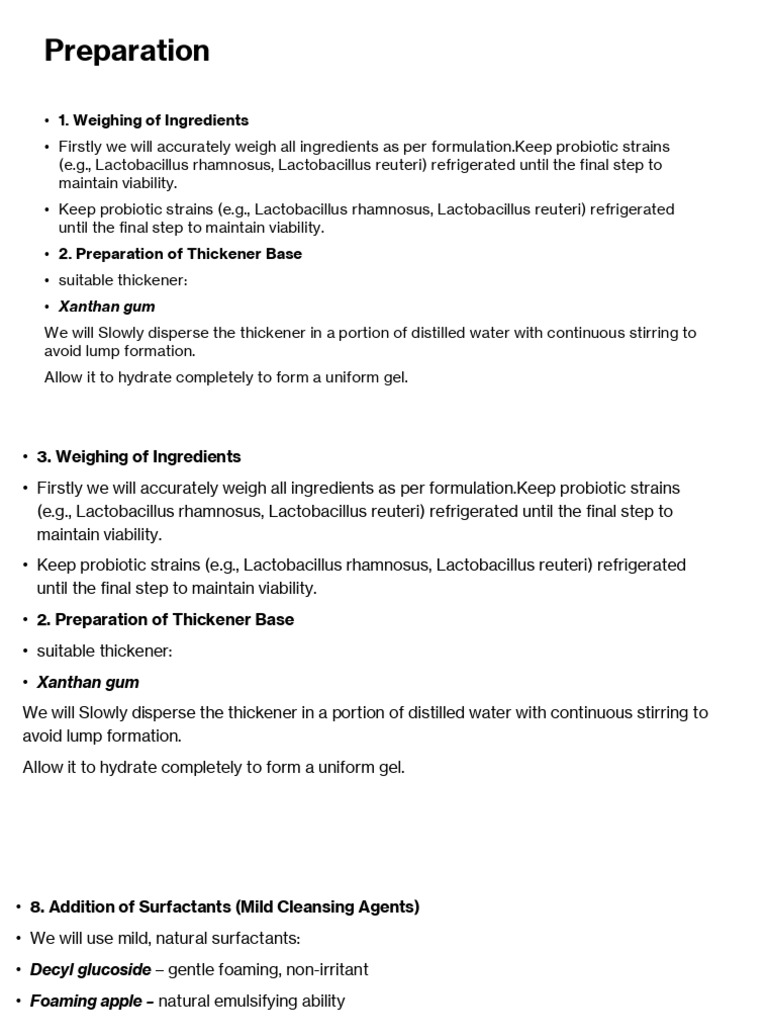 Preparation | PDF