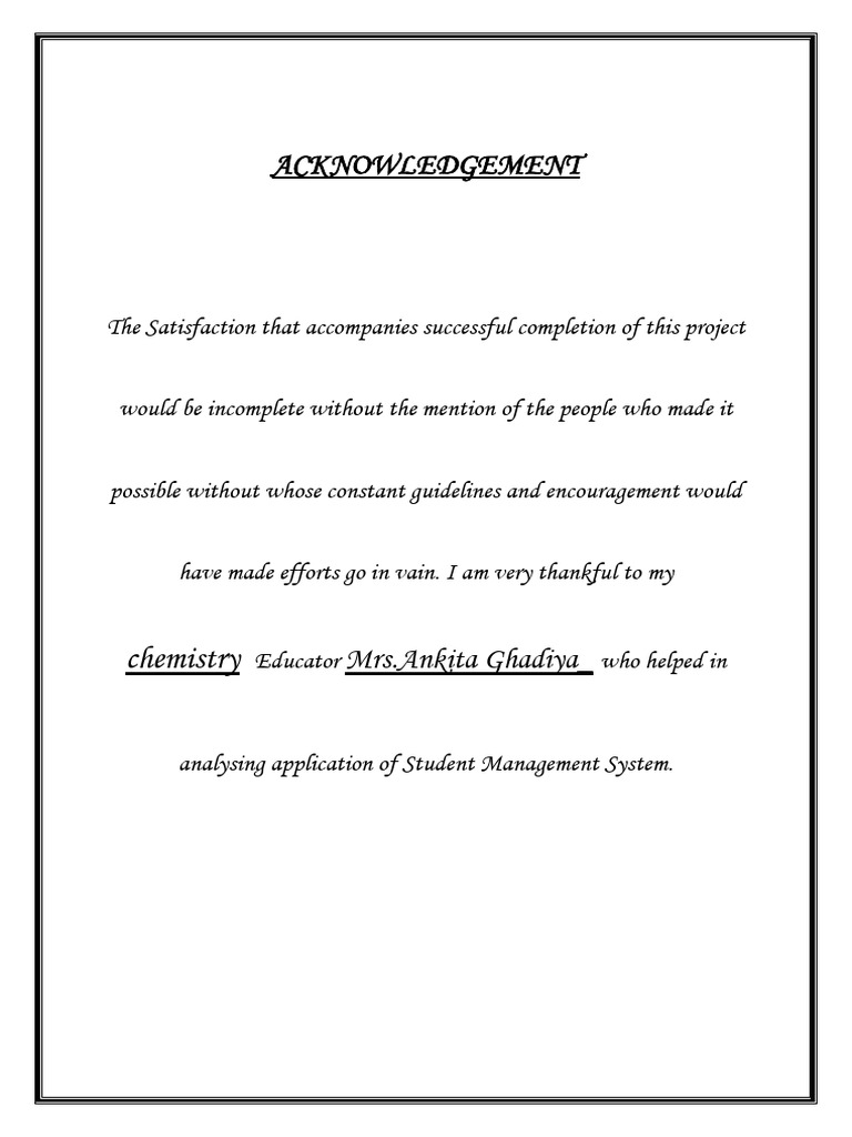 Acknowledgement It | PDF