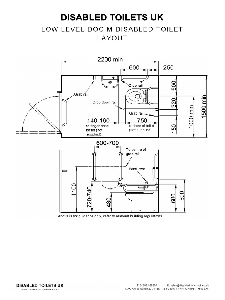 Low Level Doc M Disabled Toilet Layout | PDF