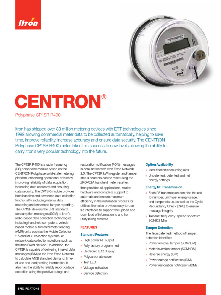 Centron Polyphase Cp1sr r400 | PDF | Electrical Engineering | Electronics