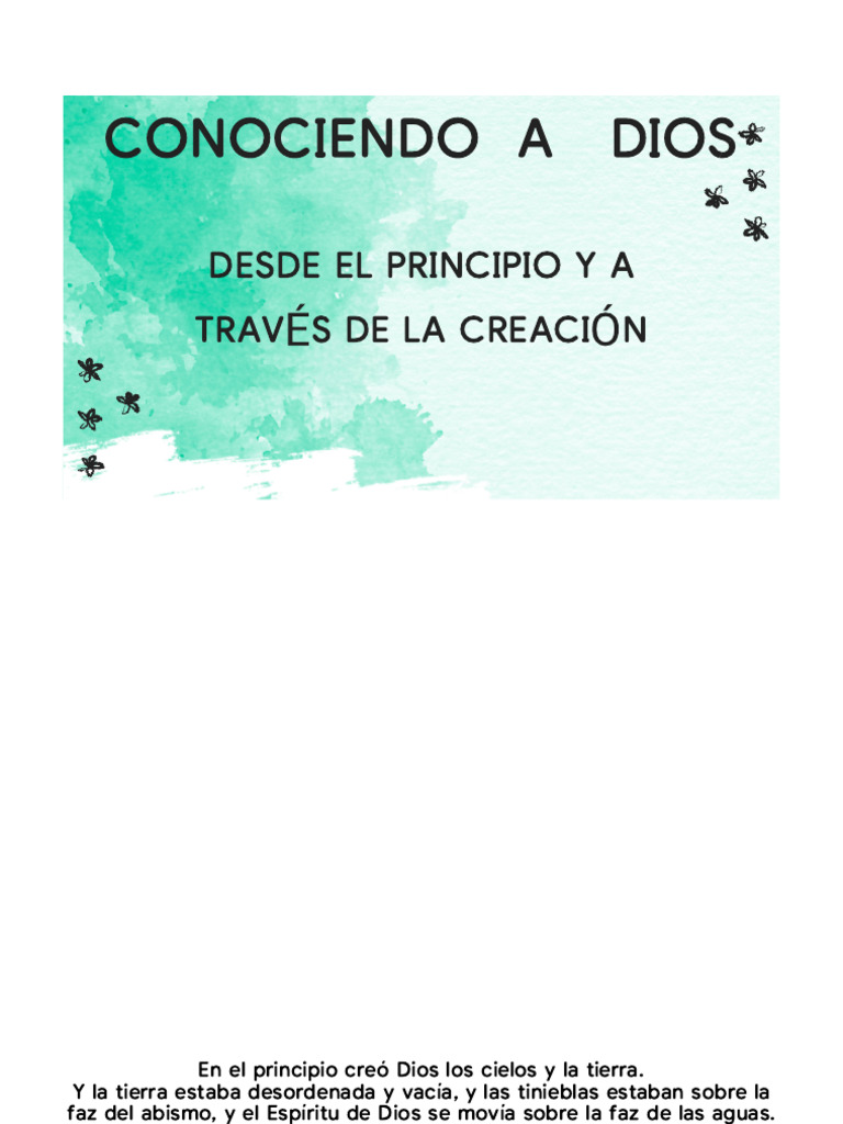 Conociendo A Dios Desde La Creación | PDF