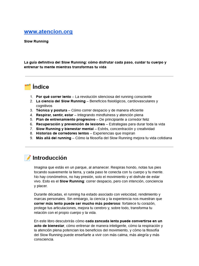 Slow Running | PDF | Corriendo | Ejercicio aerobico