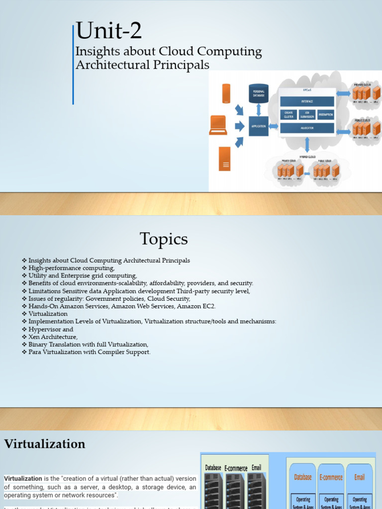 CLOUDUnit 2 | PDF | Virtualization | Virtual Machine