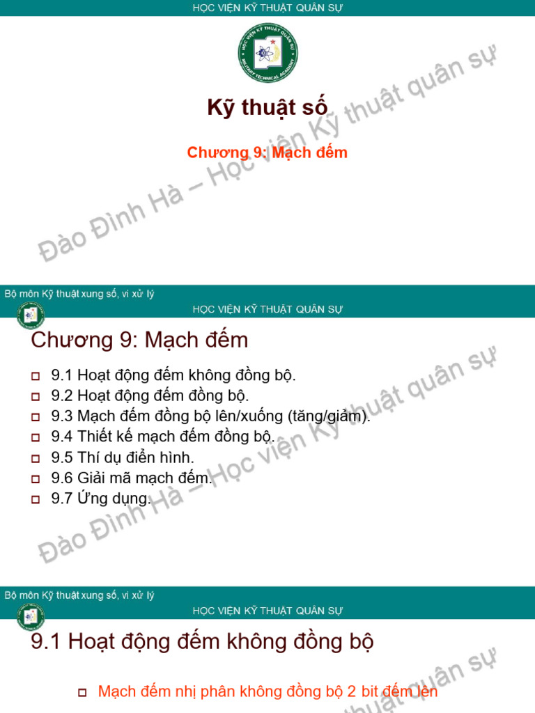 Chuong09 Mach Dem HV | PDF