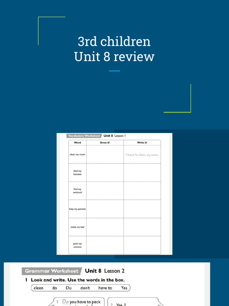 3rd CH Unit 8 | PDF