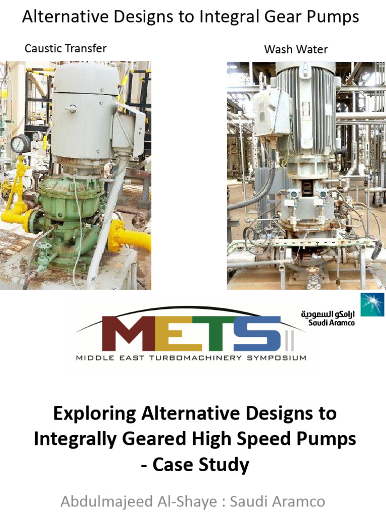 Alternative Designs To Integral Geared Pumps | PDF | Pump | Mechanical ...