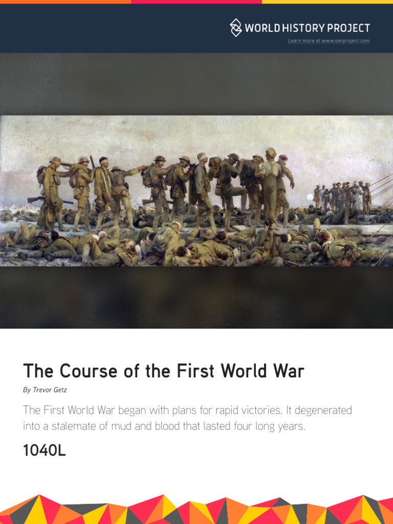 WHP 7721 Read The Course of WWI 1040L | PDF | Western Front (World War ...