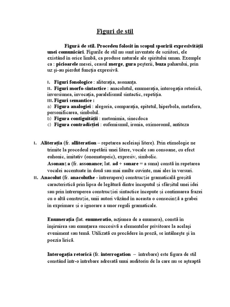 6 Figuri de Stil